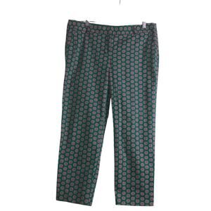 J.Crew Women Preppy Chino Style Floral Print Capris Sz 10